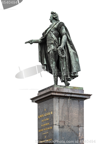 Image of the King Gustaf the third statue in Stockholm Sweden