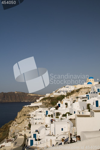 Image of santorini sea view with hotels