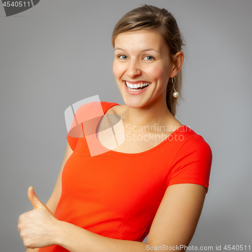 Image of sympathetic smiling woman