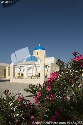 Image of blue dome greek church