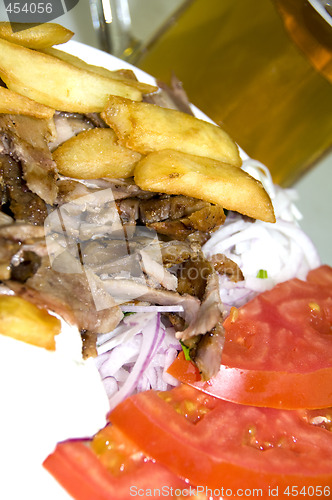 Image of gyro plate dinner greece