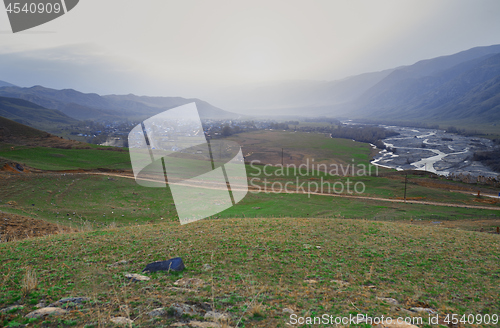 Image of Mountain village in the mountain valley