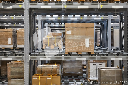 Image of Warehouse with stocked shelves