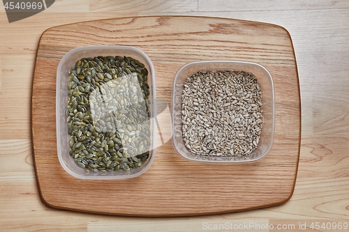 Image of Sunflower seeds in a jar