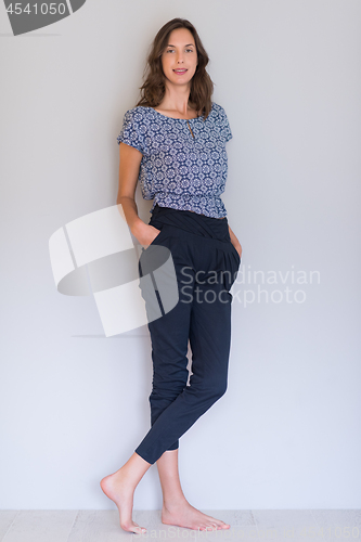 Image of young woman isolated on white background