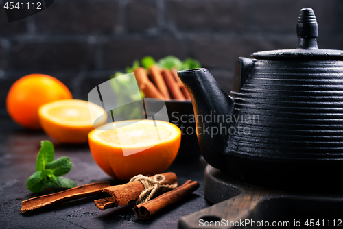 Image of tea in teapot