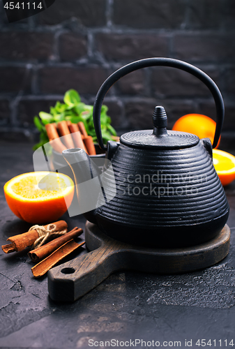 Image of tea in teapot