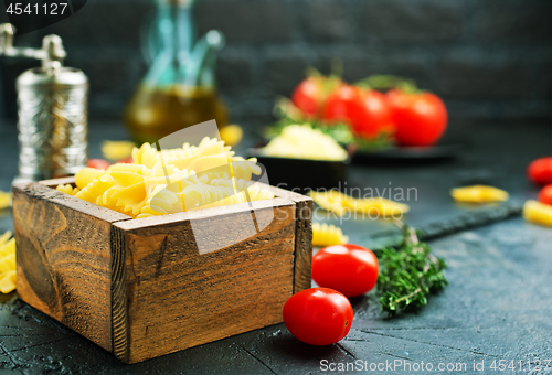 Image of raw pasta