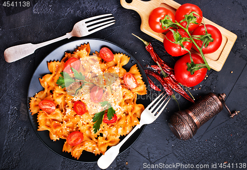 Image of pasta with sauce