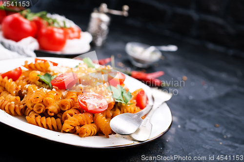 Image of pasta with sauce