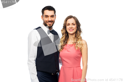 Image of happy couple in party clothes