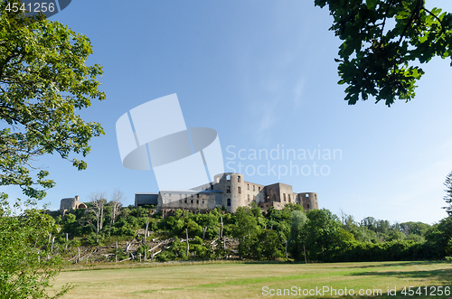 Image of Borgholm castle ruin, a landmark on the swedish island Oland