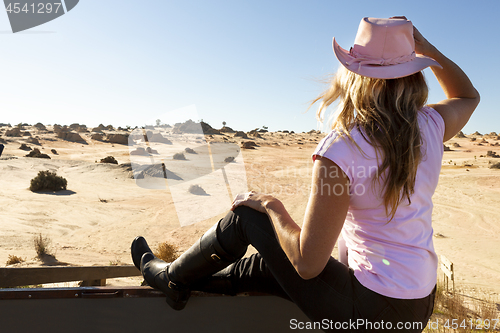 Image of Woman in the Australian Desert