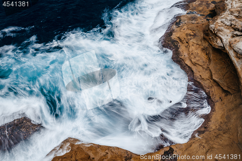 Image of Aerial views ocean textures