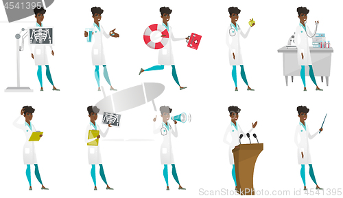 Image of Vector set of doctor characters.