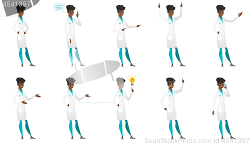 Image of Vector set of doctor characters.