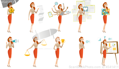 Image of Vector set of illustrations with business people.