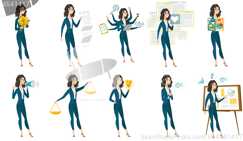 Image of Vector set of illustrations with business people.