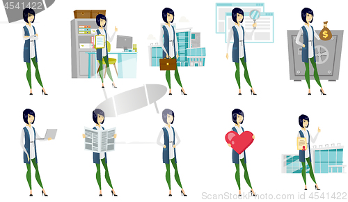 Image of Vector set of illustrations with business people.