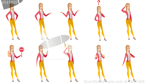 Image of Vector set of illustrations with business people.