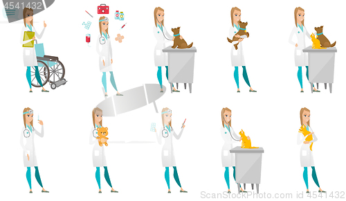 Image of Vector set of doctor characters.