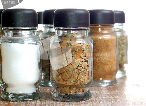 Image of spices in bottles