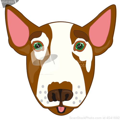 Image of Vector illustration of the mug of the dog bull terrier