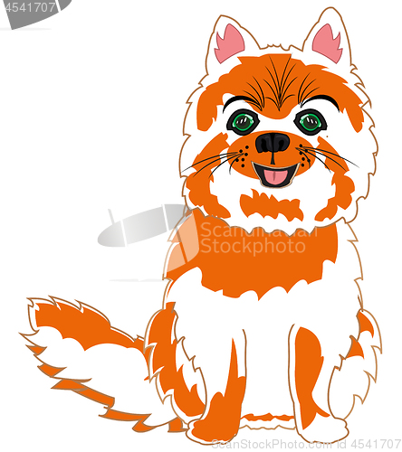 Image of Vector illustration of the cartoon pets feathery cat