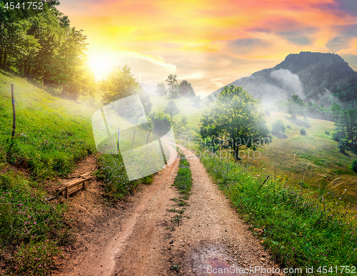 Image of Country road in mountains