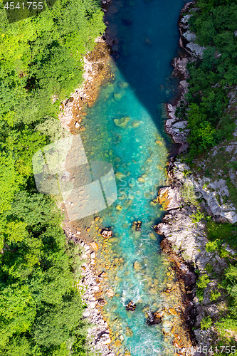 Image of Top view of river