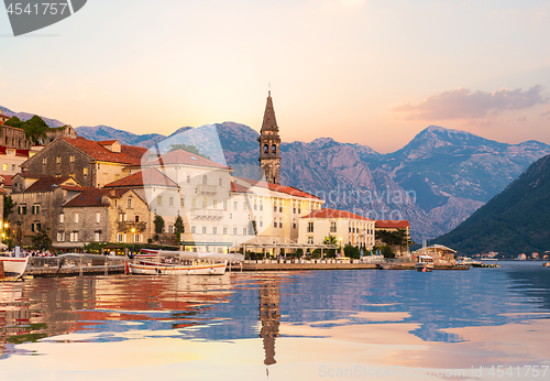 Image of Perast at sunset