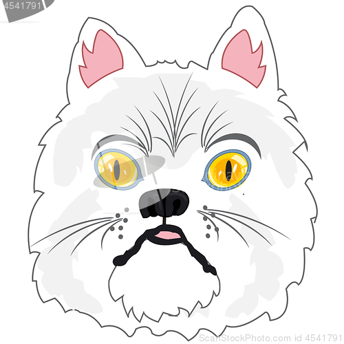 Image of Vector illustration of the portrait of the persian cat