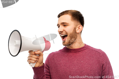Image of smiling man with megaphone