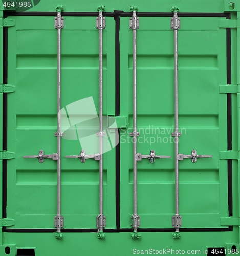 Image of Green freight container background