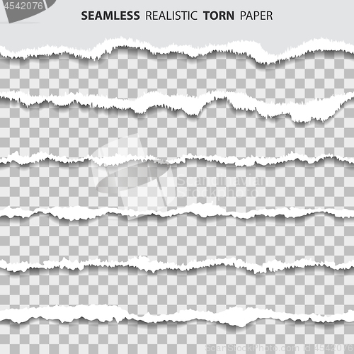 Image of Set Seamless Torn Holes on Paper