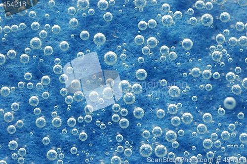 Image of Blue water with bubbles 