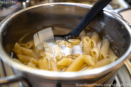 Image of Cooking fresh pasta in a pot