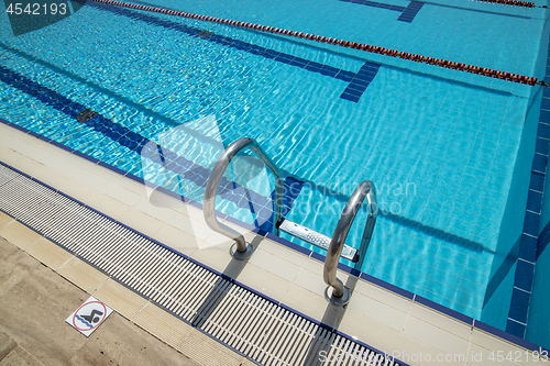 Image of Olympic Swimming pool background on a bright Sunny day