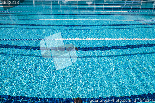 Image of Olympic Swimming pool background on a bright Sunny day