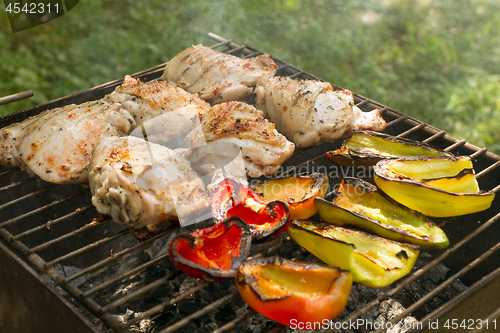 Image of Grilled Vegetables And Poultry