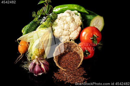 Image of Vegetables On A Glass