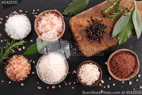 Image of Various types of table salt.