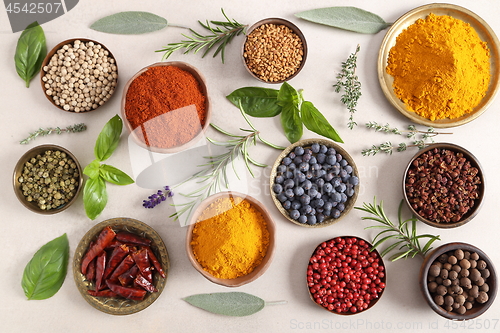 Image of Spices and herbs.