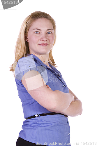 Image of Cute Woman with her arms crossed