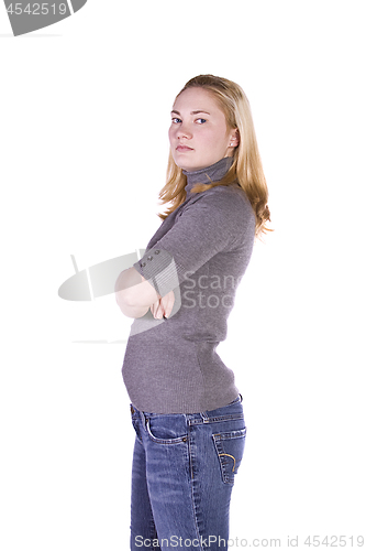 Image of Cute Woman with her arms crossed