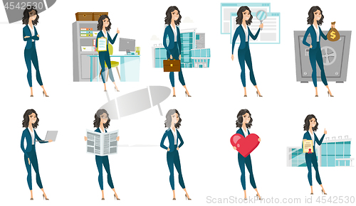 Image of Vector set of illustrations with business people.