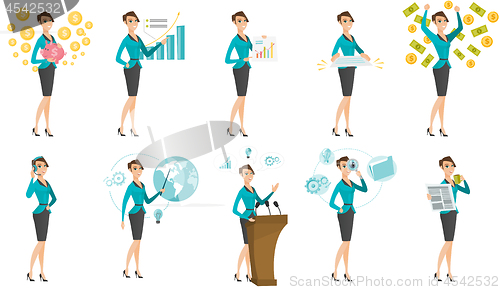 Image of Vector set of illustrations with business people.