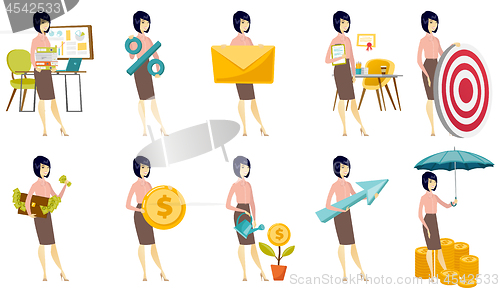 Image of Vector set of illustrations with business people.