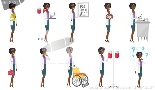 Image of Vector set of doctor characters.