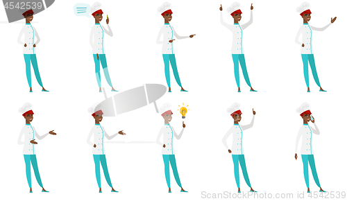 Image of Vector set of chef-cooker characters.